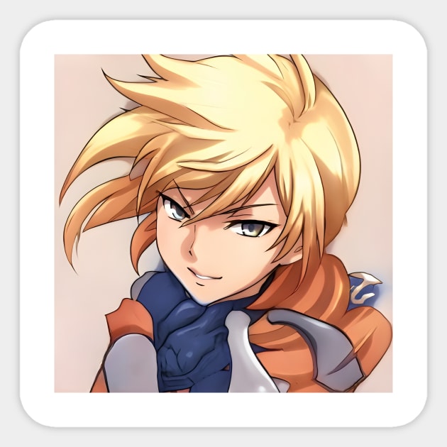 Blonde Hair Anime Boy Sticker by animegirlnft